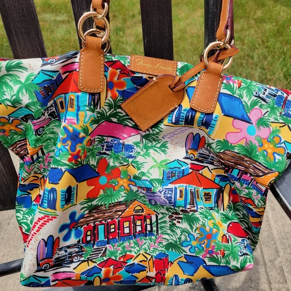 Dooney & Bourke Sandbar Large Tulip Shopper ~ Beachy ~ Coastal ~ VGUC w/tags - Picture 4 of 16